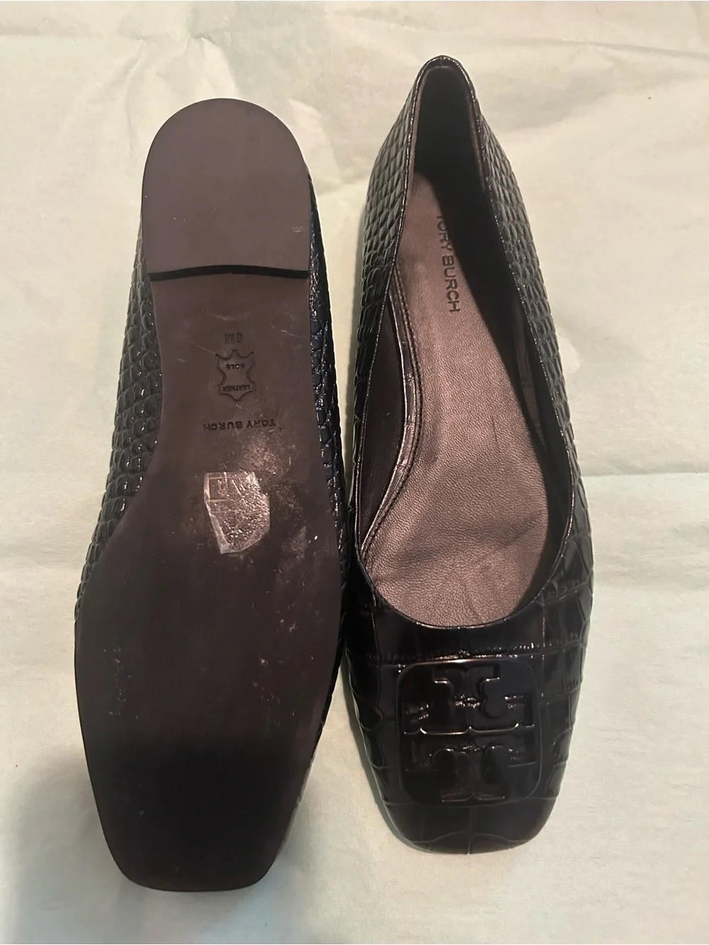 Tory Burch croc embossed